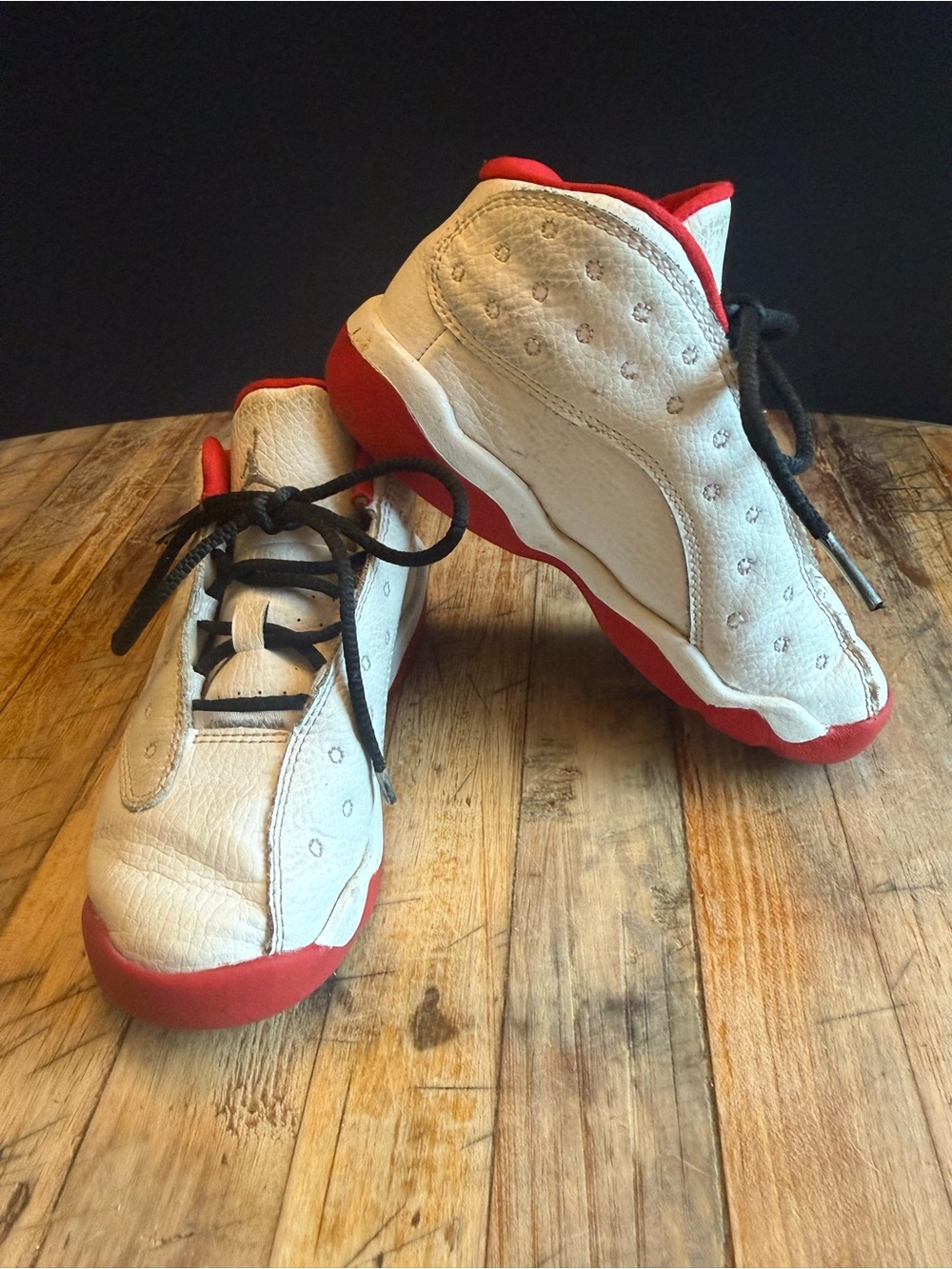 Air Jordan 13 Retro Kids Basketball Shoes – White/Red – Size 10C